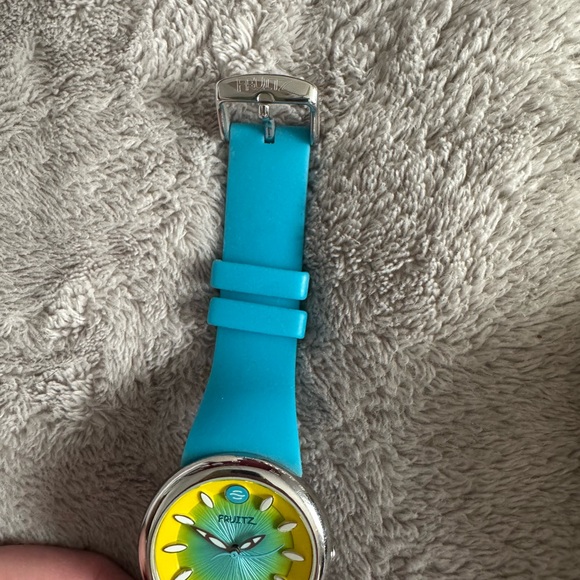 Fruitz by Philip Stein Natural Frequency Watch with Blue Silicon Strap like new - Picture 6 of 6